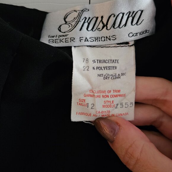 Frascara: pantsuit, wideleg, black - Picture 2 of 4